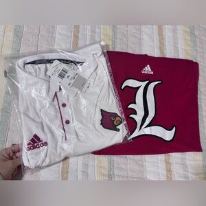 Adidas Louisville Cardinals Polo & Dry Fit shirt bundle